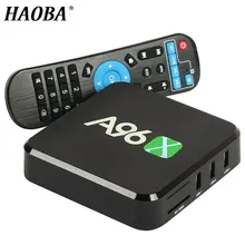 HAOBA Smart tv Box Android 6,0 Amlogic S905X четырехъядерный 64 бит 1G 8G wifi 2,4G HDMI 2.0A tv box 100 M медиа HD tv плеер