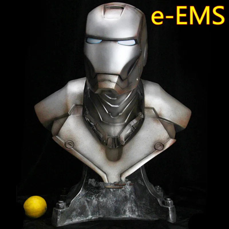 

61cm Retro Nostalgia Avengers:Infinity War Superhero Iron Man 1/1 BUST Statue PVC Action Figure Collection Model Toy L2554