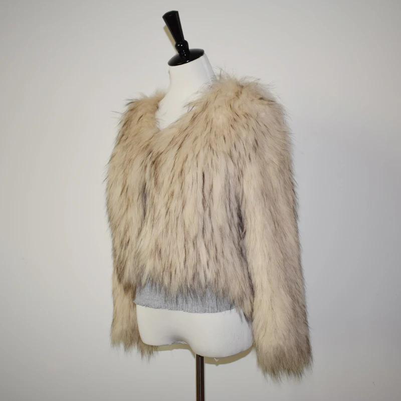 down parka knitted Real raccoon fur coat 2018 new fashion jacket overcoat women's fashion winter warm genuine fur coat bubble coat women