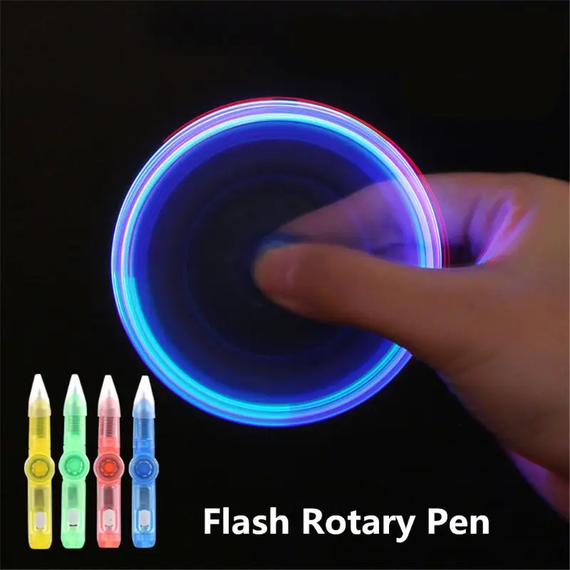 

5pcs LED Spinning Pen Ball Spinner Pen Glow In Dark Light EDC Stress Relief Kids Toy Gift School Supplies