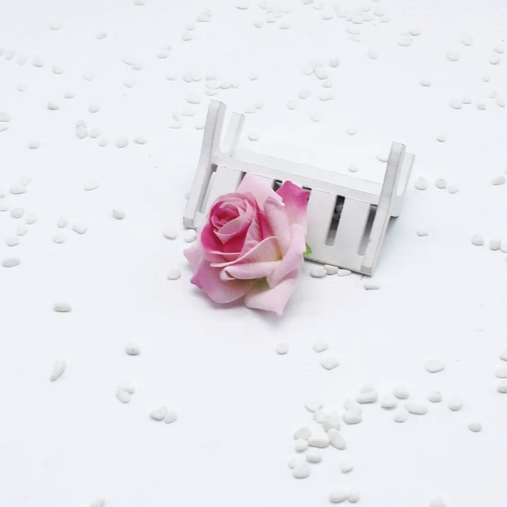 Высокое качество 10 штук/партия 7 см фланель бутон розы искусственный цветок декоративное свадебное украшение