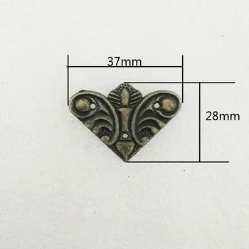 

Bronze Filigree Alloy Flower Wraps Cabochon,Ancient Triangle Corner,Flatback Butterfly Embellishments Scrapbooking,37mm,40Pcs