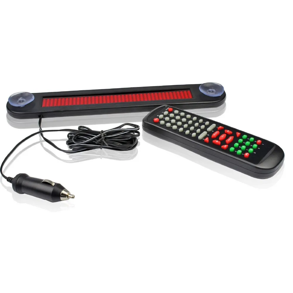 

12v Car LED Programmable Message Sign Scrolling Moving Display Board with remote Support the Russian