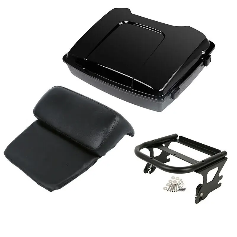 

Motorcycle Painted Razor Trunk Tour Pak Pack Backrest Rack For Harley Road King Street Gilde Road Gilde 1997-2008