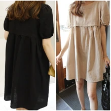 Maternity White Breast Feeding Dress Pregnant Nursing Dresses Women Khaki Lactation Clothes Black Knee Length Clothing