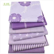 Chainho, 7 шт./лот, фиолетовая серия саржевой хлопчатобумажной ткани, Лоскутная Ткань, DIY швейная стеганая одежда для детей и малышей