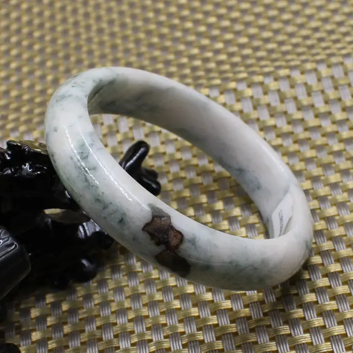 

59mm Certified Grade "A" Natural Green Jadeite Jade Gems Bracelet Bangle 3577 10.20 40