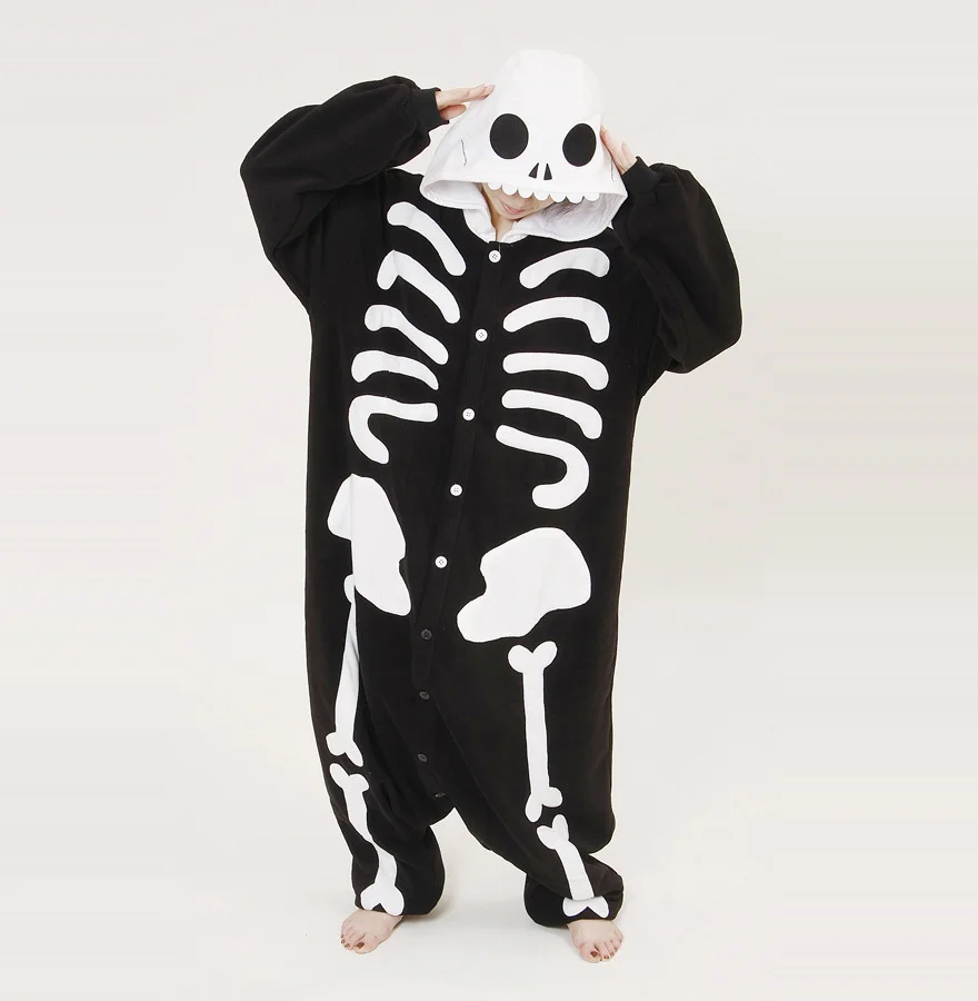 Super Quality Adult Unisex Skeleton Costume For Halloween Party