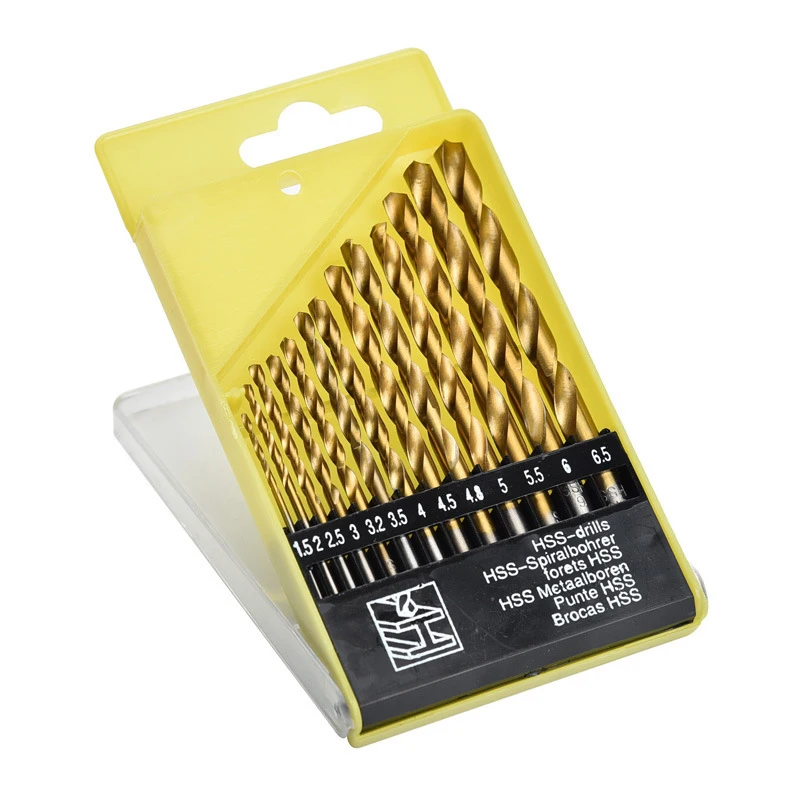 Titanium-plated High-speed Steel Color Straight Shank Twist Drill Electric Accessories Drilling and Eye Hand Tool | Инструменты