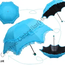 Двухслойные, UPF> 50+ арочные корейские зонтики, черное покрытие 2 раза, зонт, шелковая вышивка, сумка зонтик, УФ-защита, ассорти