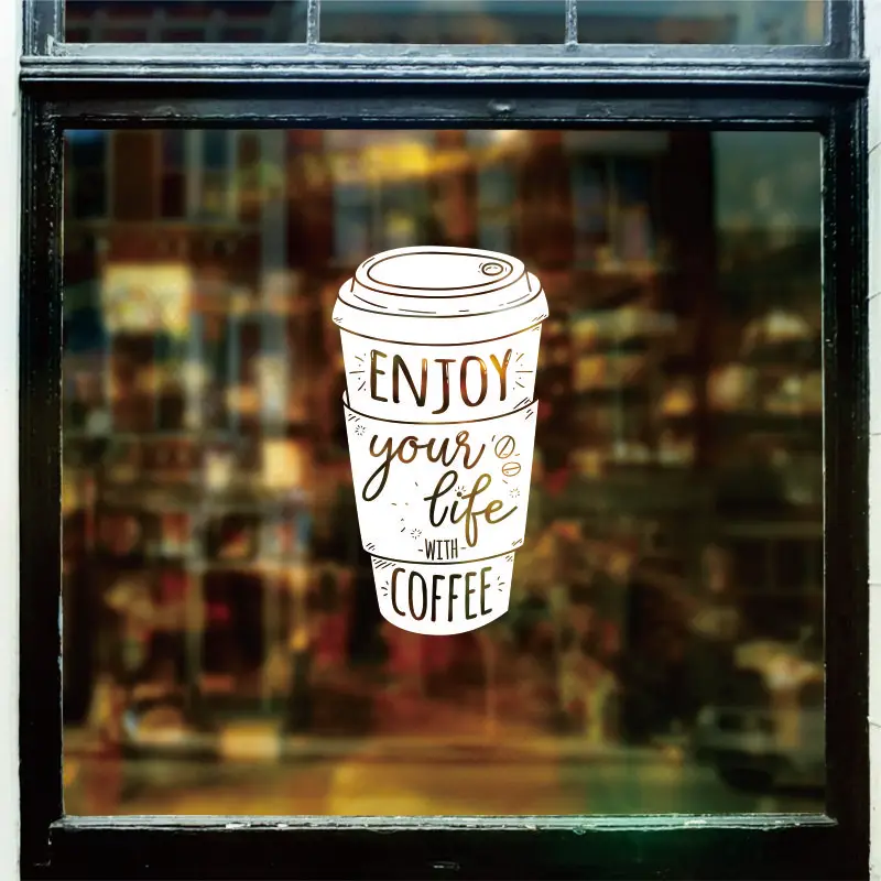 Dctal cafa decal The coffee shop stickers, the wall decorations  cafe decor mural etiqueta engomada cafa  stickers L8742