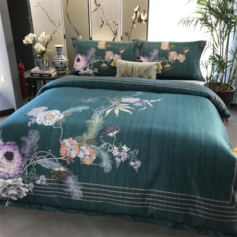 Discount Chinese Wind Animal Egyptian Cotton Royal Gongsatin Craft Extra Large Bedding, Down Quilt, Bed Sheet, Pillow Cover, 4pcs 21