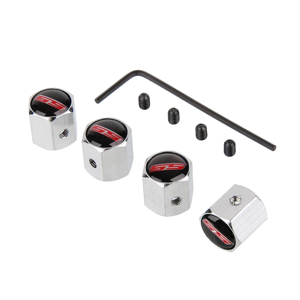 

For Chevrolet Cruze Captiva Aveo Silverado Chevy v8 Malibu tral lacetti For SS Logo Car Accessories Wheel Valve Stem Cap Metal