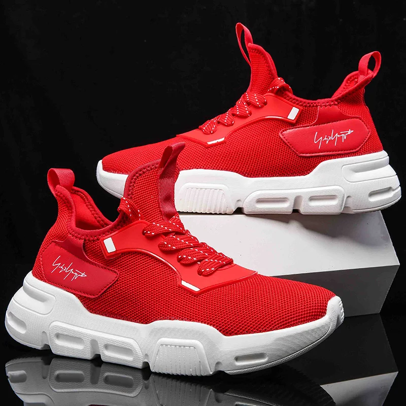 

Hemmyi Summer Men's Sneakers Shoes Comfortable Casual Mesh Breathable Lace-Up Zapatos De Hombre Support Dropshipping Size:39-45