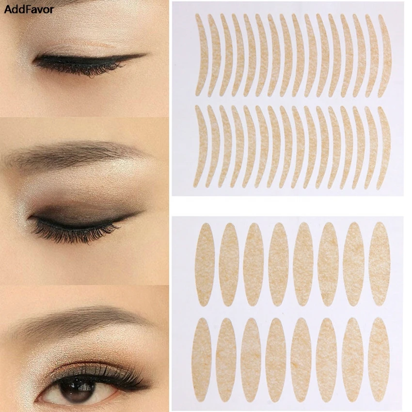 

AddFavor 72 Pairs Makeup Clear Thick Eyelid Stripe Eyes Invisible Double Fold Eyelid Shadow Sticker Double Eyelid Tape Tools