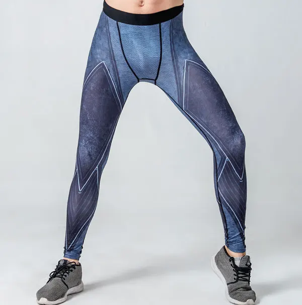 Comprar Iron Man 3D impreso Leggings hombres capitán americano patrón compresión mallas pantalones 2017 pantalones de chándal flaco pantalones de Fitness Masculino