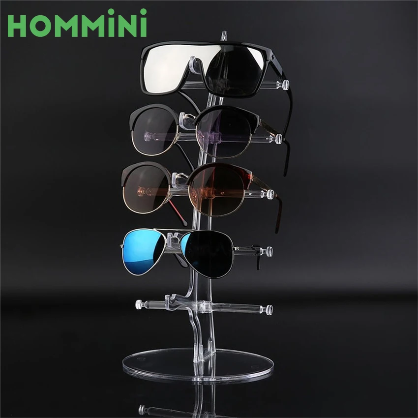 HOMMINI Acrylic Clear Glasses Display Shelf Holder Counter Sunglasses