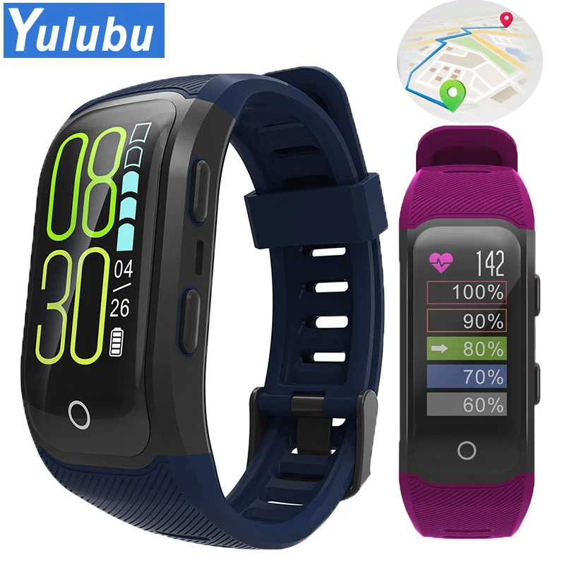 

Yulubu 2018 S908S Color Screen Smart Band IP68 Waterproof Swim GPS Heart Rate Monitor Sports Wristband Fitness Tracker Bracelet