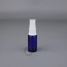 10x15 мл Cobalt Blue бутылка эфирного масла, 1/2 унций стеклянные бутылки с распылителем, 15cc мини стеклянный распылитель духов, белый распылитель