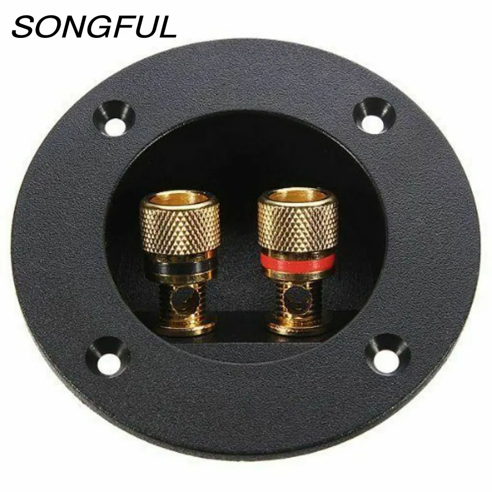 

2 pcs DIY Home Car Stereo 2-Way Speaker Box Terminal Binding Post Round Screw Cup Connector for Speakers & Subwoofers Boxes