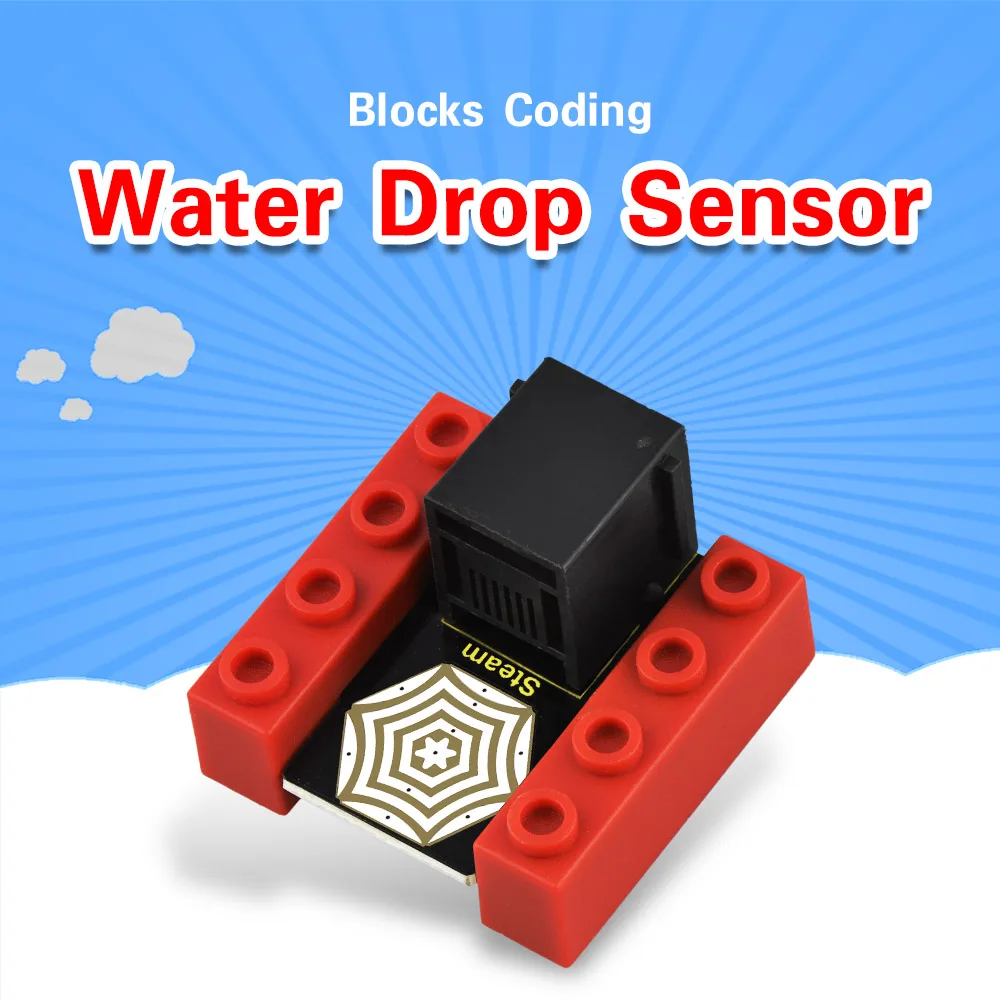 

kidsbits Blocks Coding Water Drop Sensor Module for Arduino STEAM EDU (Black and Eco-friendly)