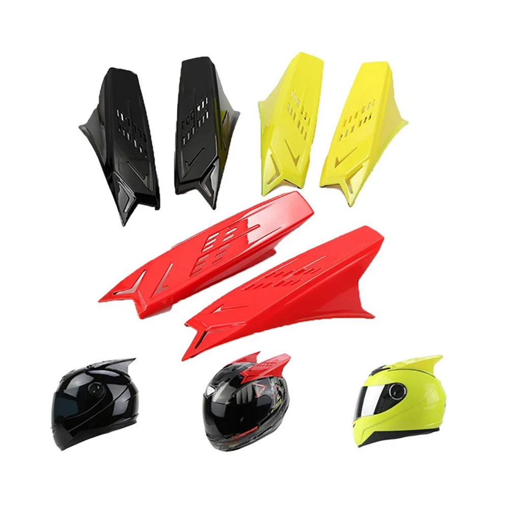 

2Pcs Motorcycle Helmet Racing Ear Horns Motorcycle Helmet Horns Punk Style Scooter Yellow Red Black Tapes Motorcycle Dirt Bike