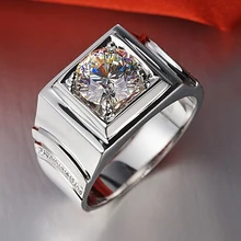 2CT VVS1 CHARLES& COLVARD сертифицированные муассаниты мужские обручальные кольца прекрасный свадебный юбилей день подарок для мужчин
