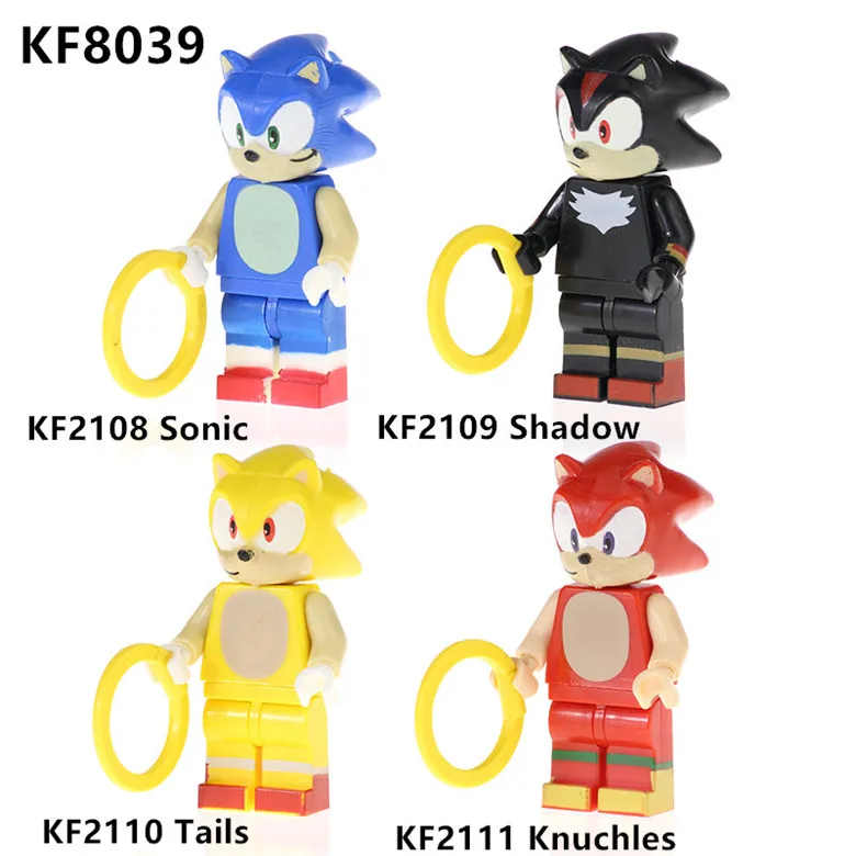 

KF8039 Single Sale Tails Bricks Sonic And The Black Knight Figures Shadow Accessories Building Blocks For Children Gift Toys