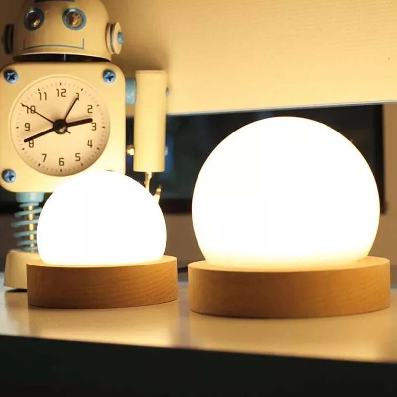 3D USB LED Ball Night Light Table Desk Moon Lamp Home Decoration Colors