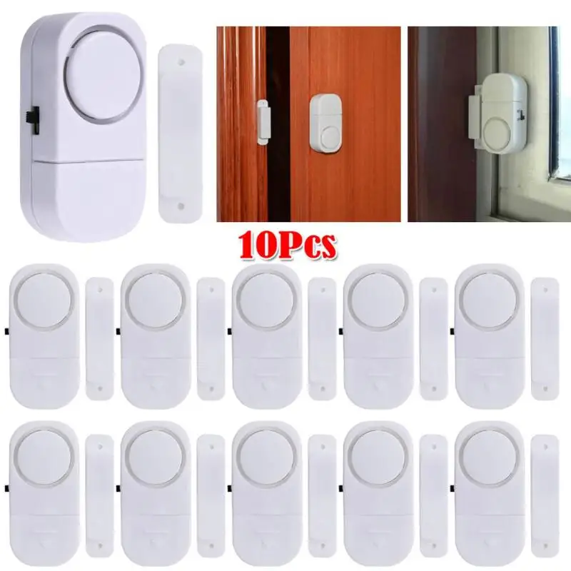 

10X Mini Wireless Security Alarms 90DB Newest High Quality Home Window Door Burglar Security Alarm System Magnetic Sensor