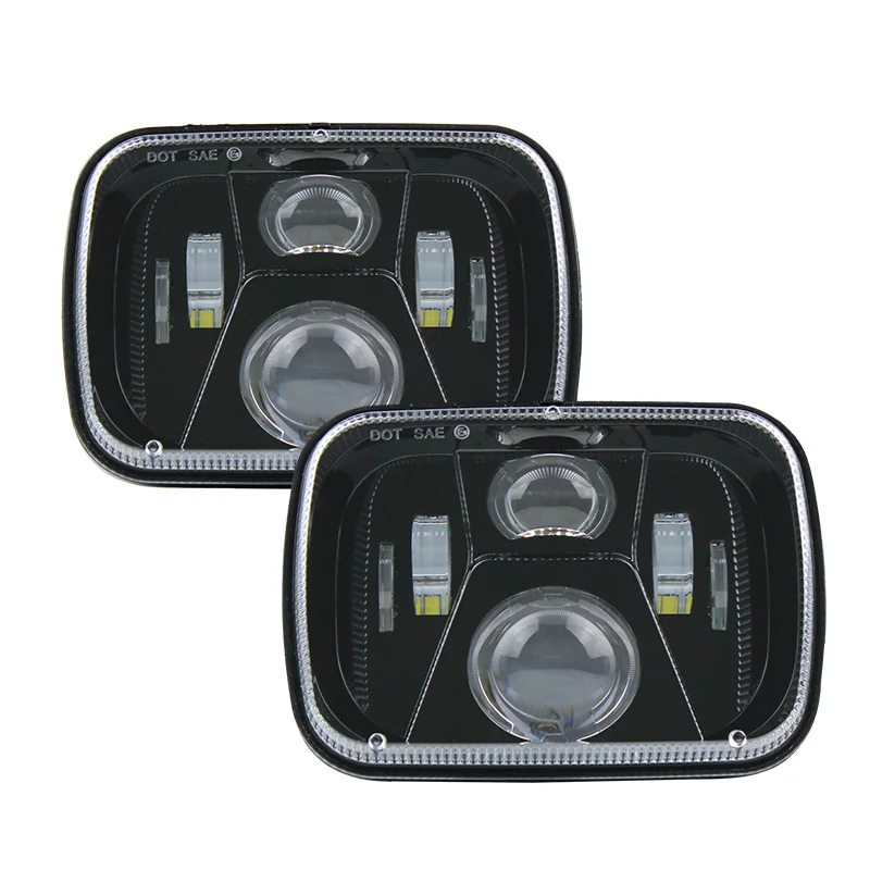 A Pair 5x7 led headlight Rectangular 6x7 inch 55W High/ Low H4 led Driving lights for Jeep Wrangler YJ Cherokee XJ MJ Comanche A Pair 5x7 led headlight Rectangular 6x7 inch 55W High/ Low H4 led Driving lights for Jeep Wrangler YJ Cherokee XJ MJ Comanche