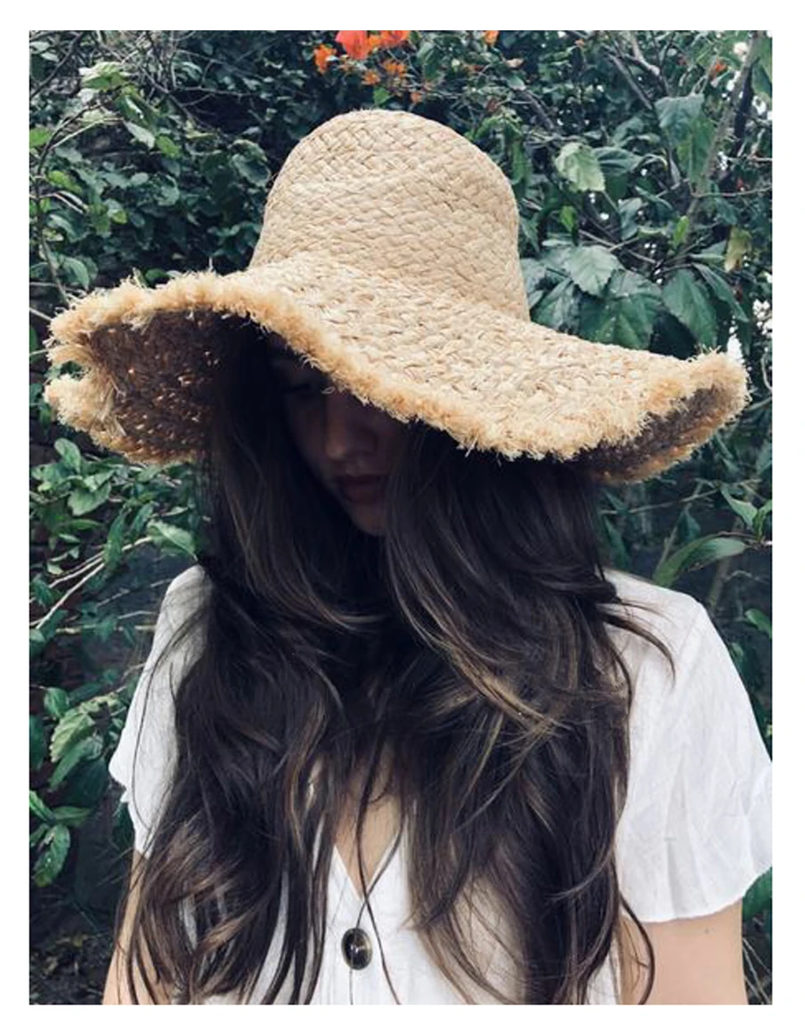 CHING YUN женская летняя шляпа от солнца Lafite Соломенная шляпка Брим мода письмо пляжная шляпа складная Приморский путешествия женственный