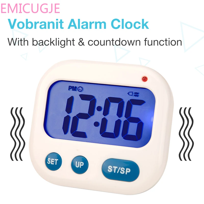

Luminova LED Digital Timer Electronic Candy Watch Desktop Display Student Clock Desk Gadgets Portable Vibration Alarm clock