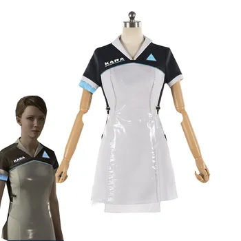 

Game Detroit: Become Human KARA Cosplay Costume Code AX400 Agent Outfit Girls Cute Dress Halloween Carnival Uniforms Custom Made