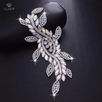 

30pcs Wholesale Clear AB color Bridal Belt Patches Appliques Iron on Rhinestones DIY woman ribbon belts Hot transfer Decoration