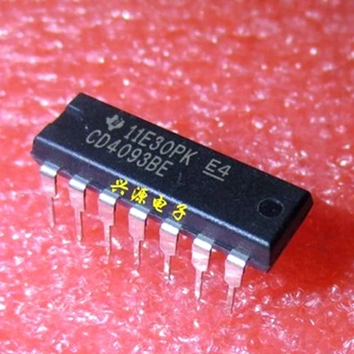 

50PCS New original CD4093 CD4093BE DIP-14 with non flip logic gates and inverters