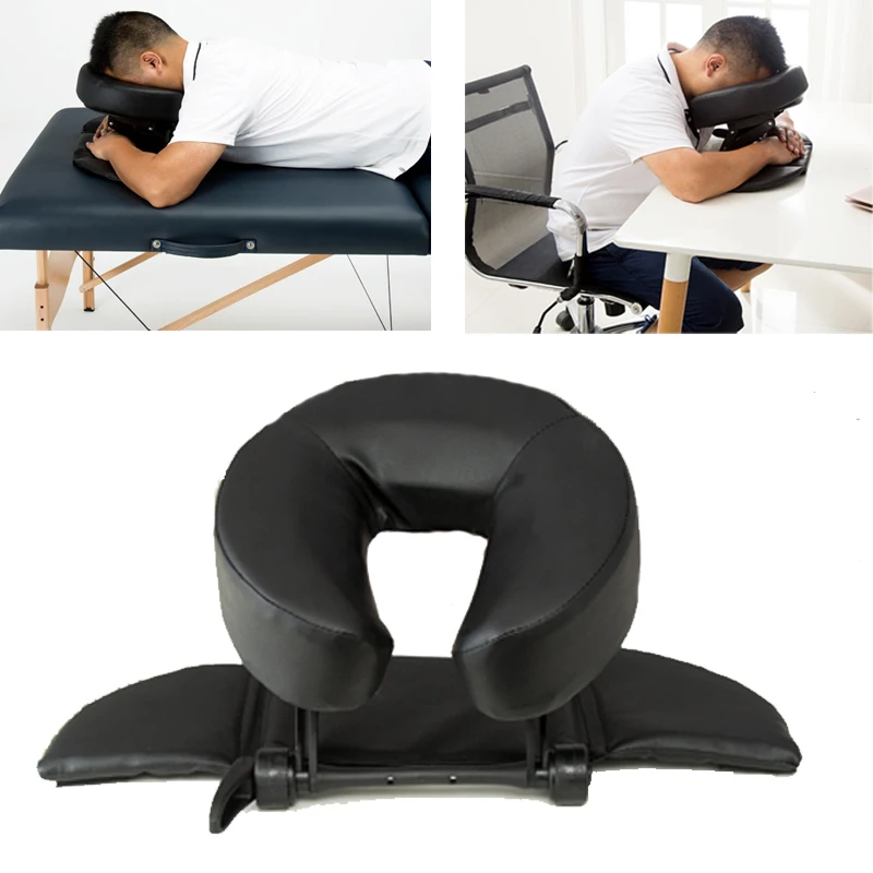 

Home Massage Kit - Deluxe Adjustable Headrest Face Pillow Home Massage Beauty Cradle Rest Pad For Tabletop