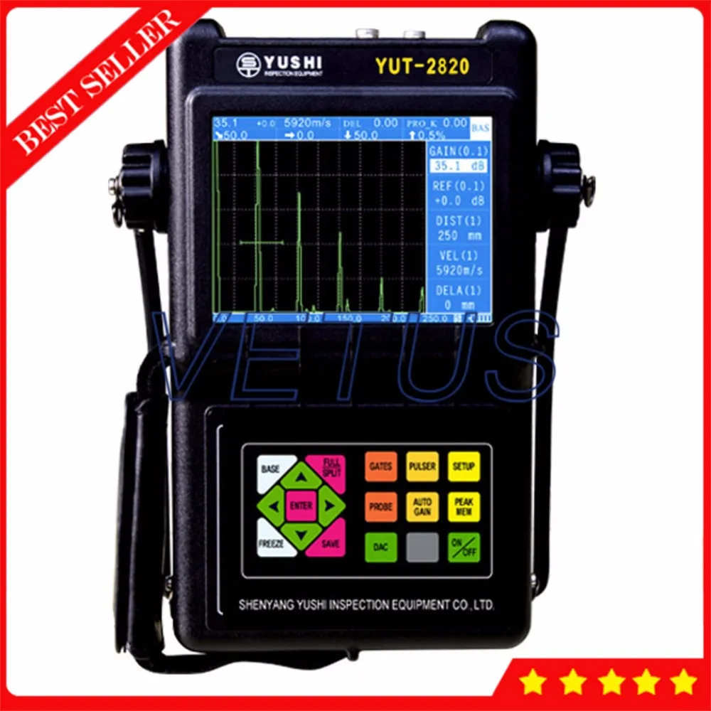 

Multifunction Portable Digital Ultrasonic Flaw Detector Defectoscope with DAC AVG Curve NDT Equipment Value Calculation function