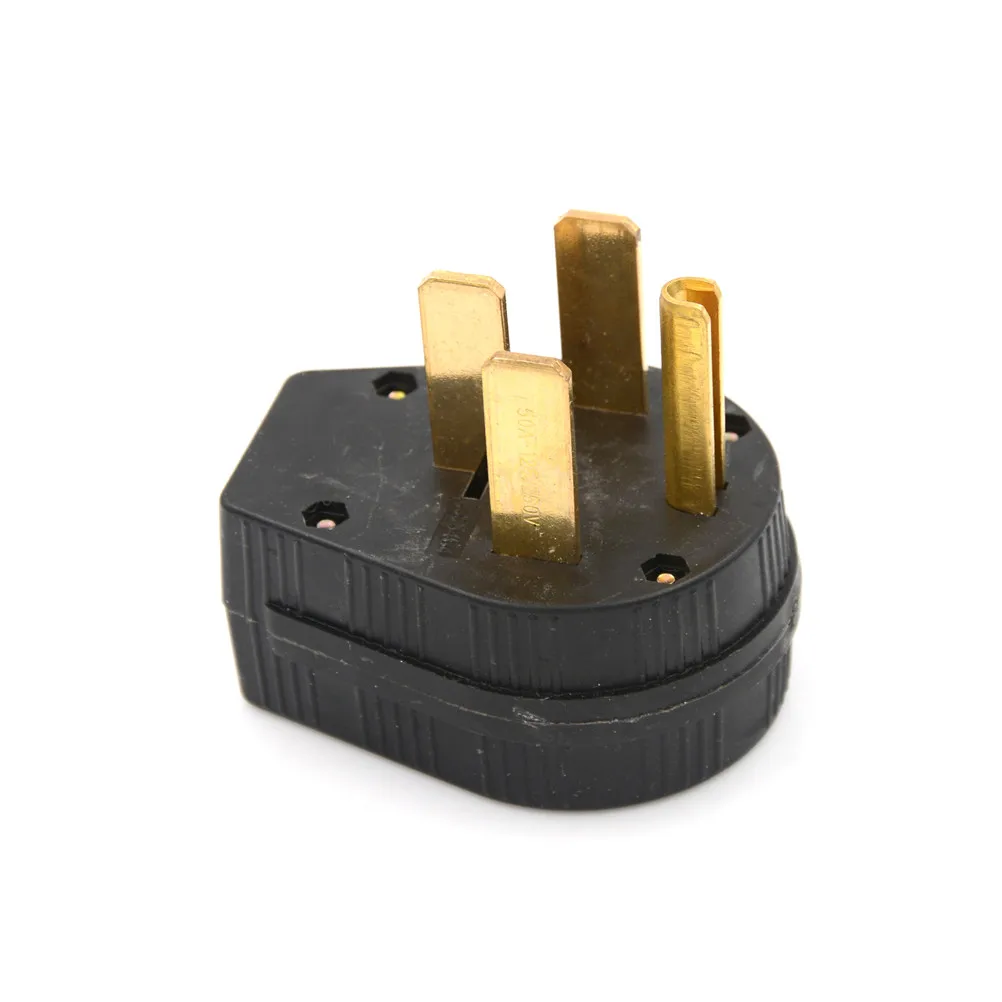 

50A 125V Straight Blade Angle Four Pin US Plug NEMA 14-50P US Four Holes Plug for Dryer, RV, Generator 1pcs