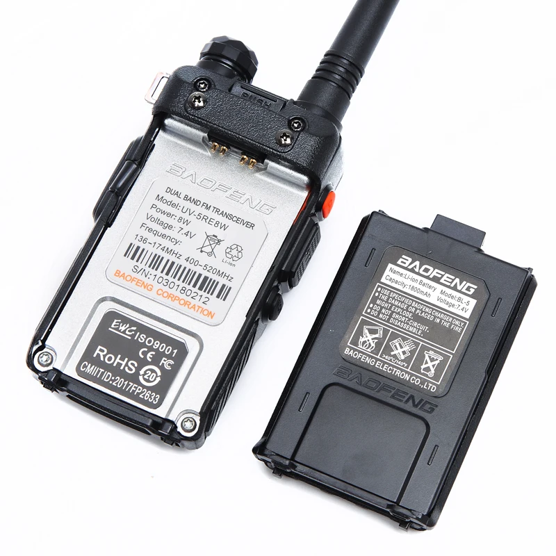BaoFeng UV 5RE 8 Вт рация 10 км двухдиапазонный 5R Ham двухсторонний радио VOX фонарик Ручной