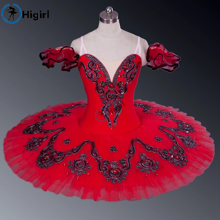 Красная балетная пачка «Лебединое озеро», танцевальные костюмы для девочек, профессиональные классические балетные пачки для девочек, танцевальная пачка BT8992