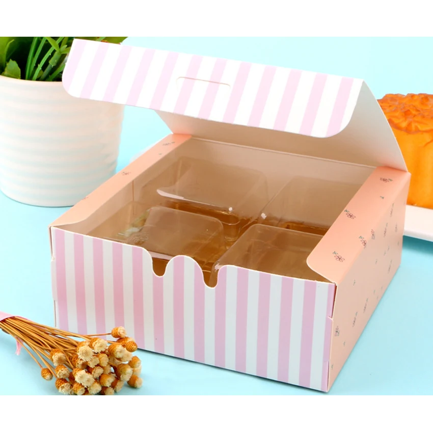 

10pcs/lot Pastoral Style Baked Food Moon Cake Egg Yolk Srisp Snow Mei Niang Packaging Gift Box 2 Selection