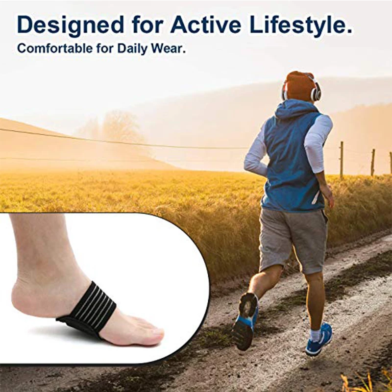 1 Pairs Compression Fasciitis Support Sleeves Foot Relief Cushions for Plantar Fasciitis Breathable Foot Arch Thickened Foot Mat