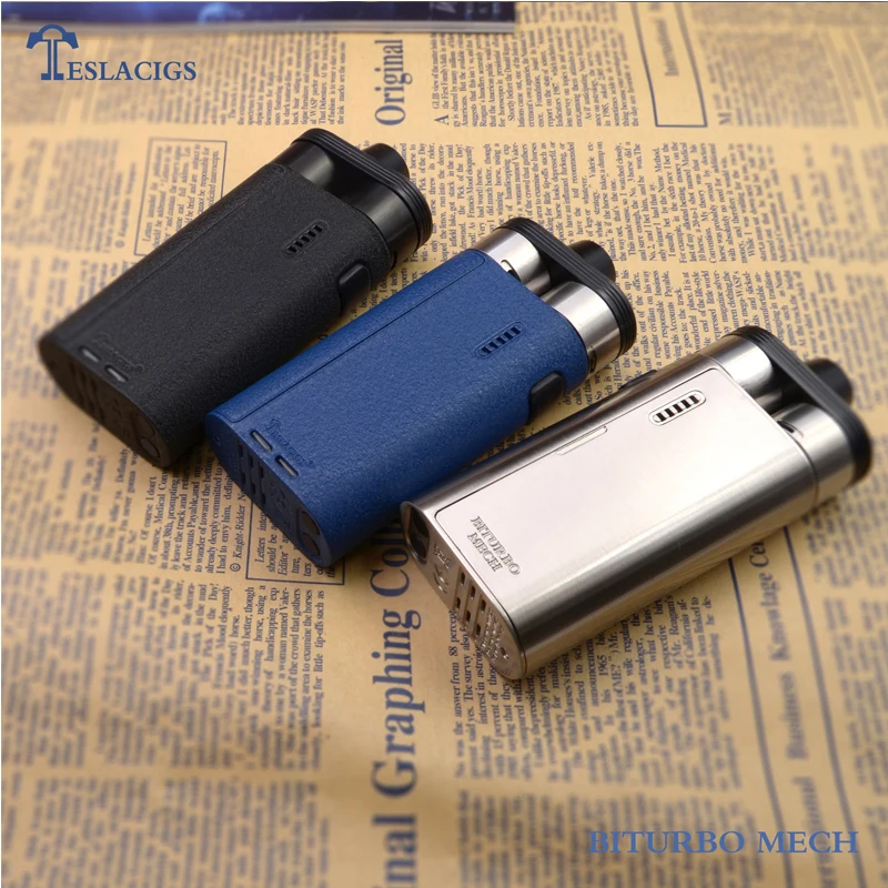 

100% Original Teslacigs TESLA Biturbo Mech Kit TESLA Biturbo Mod Kit With RDA Tank Electronice Cigarette Mod Vaporizer Vape Kit