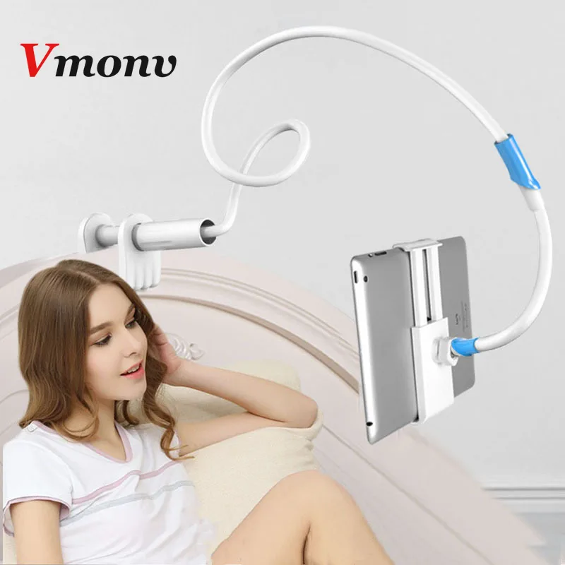 Vmonv 120cm Long Arm Adjustable font b Tablet b font Stand Holder For Ipad Samsung Kindle