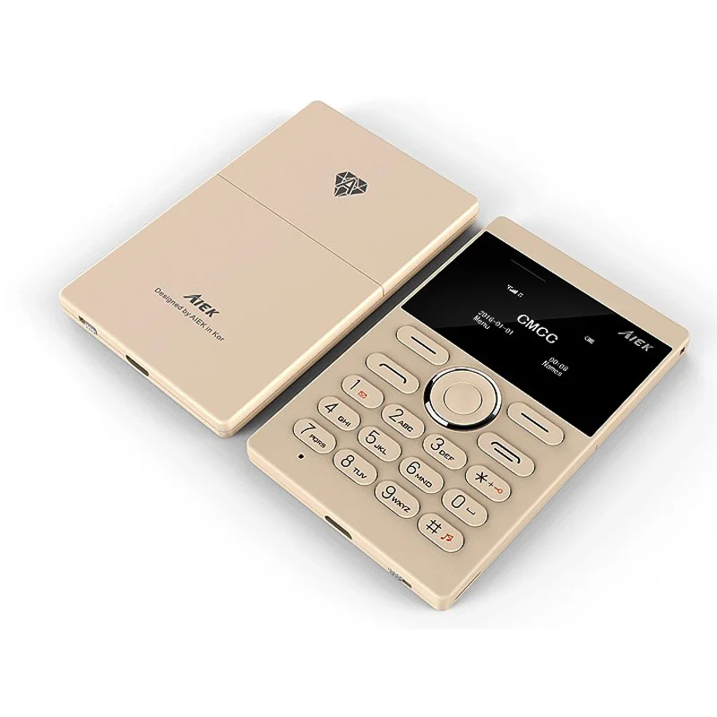 2016 новый ультра тонкий карты телефон aiek e1 сотовый мобильный gsm bluetooth английский