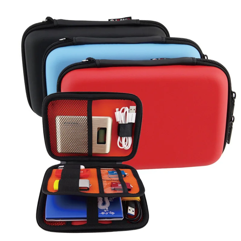 Waterproof Big size 180*120*48mm external hard drive organza bag Memory Card HDD Case Cable