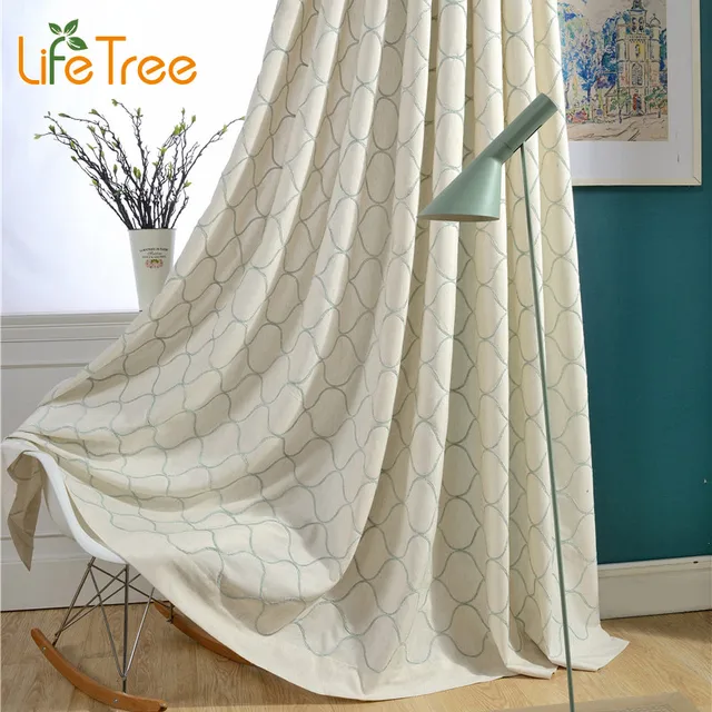 Cheap Blue Cream Modern Blackout Curtains For Living Room Simple Bedroom Window Drapes Balcony Curtain Custom Made Cheap Blue Cream Modern Blackout Curtains For Living Room Simple Bedroom Window Drapes Balcony Curtain Custom Made