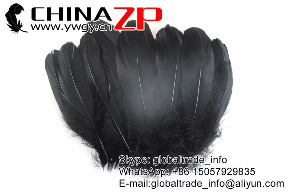 Black Soft Goose Nageoires Feathers (4)