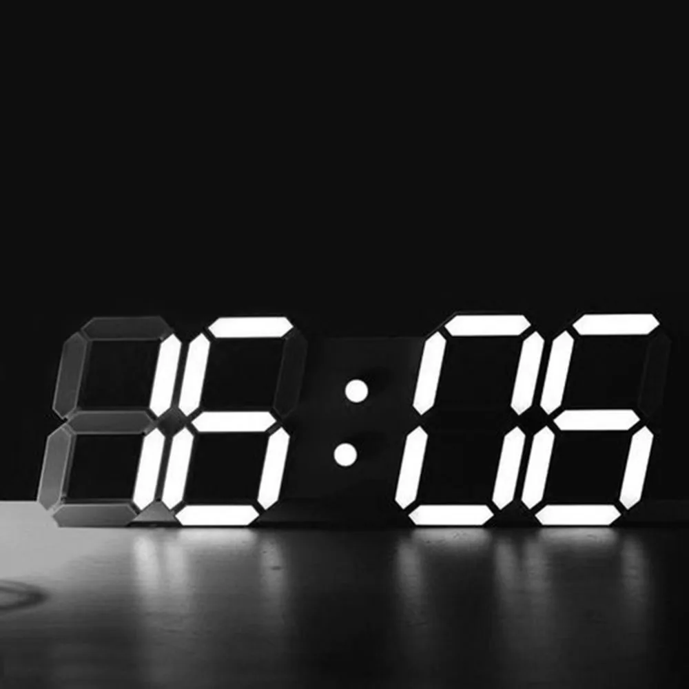 Buy Creative 3D LED Digital Clock Stereo Wall Alarm